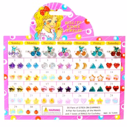 Modestickers Örhängen & Ringar, 37-pack (Körsbär)