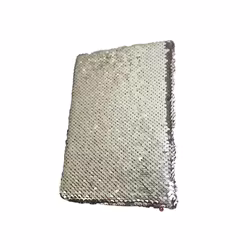 Rosa/Silver A5 Glittrig Anteckningsbok med Paljetter