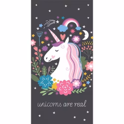Unicorn, Enhörning, Bomull Badhandduk