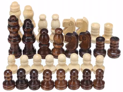 Schackspel, Dam och Backgammon, 3 in 1 Spel i Trä
