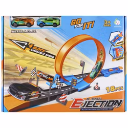 Racing Ejection Bilbana med 2 Bilar och Tillbehör