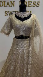 lehenga gold/sliver
