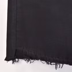 Stretchjeans Shortcut med fransar SVART - 3D Denim