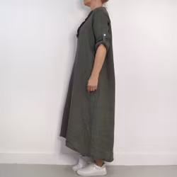 ANDRASORTERING Linneklänning Krås MILITARE L/XL
