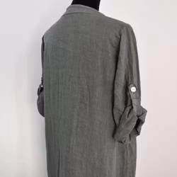 ANDRASORTERING Linneklänning Krås MILITARE L/XL