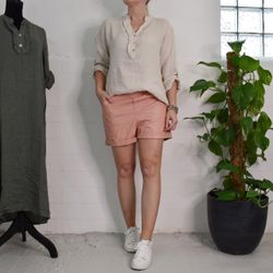 ANDRASORTERING Linneblus med Krås BEIGE