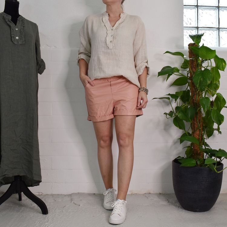 ANDRASORTERING Linneblus med Krås BEIGE