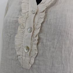 ANDRASORTERING Linneblus med Krås BEIGE