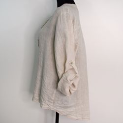 ANDRASORTERING Linneblus med Krås BEIGE
