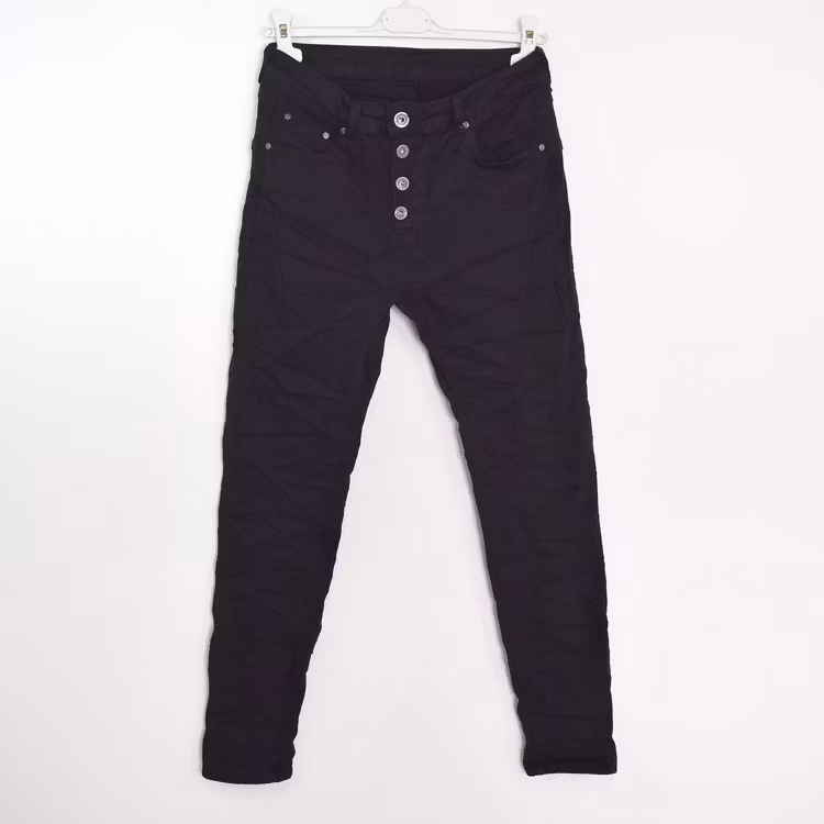 ANDRASORTERING Jeans med Knappar SVART Storlek M (38) - 3D Denim