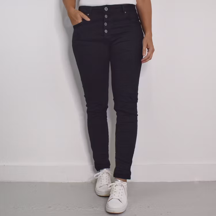 ANDRASORTERING Jeans med Knappar SVART Storlek M (38) - 3D Denim