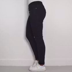 ANDRASORTERING Jeans med Knappar SVART Storlek M (38) - 3D Denim