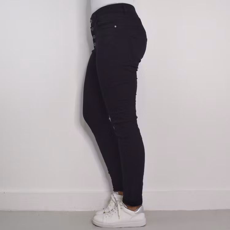 ANDRASORTERING Jeans med Knappar SVART Storlek M (38) - 3D Denim