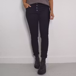 ANDRASORTERING Jeans med Knappar SVART Storlek M (38) - 3D Denim
