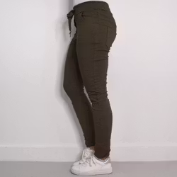 ANDRASORTERING Stretchig Byxa Alva MÖRK KAKI 34/36