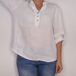 ANDRASORTERING Linneblus med Krås VIT