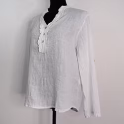 ANDRASORTERING Linneblus med Krås VIT