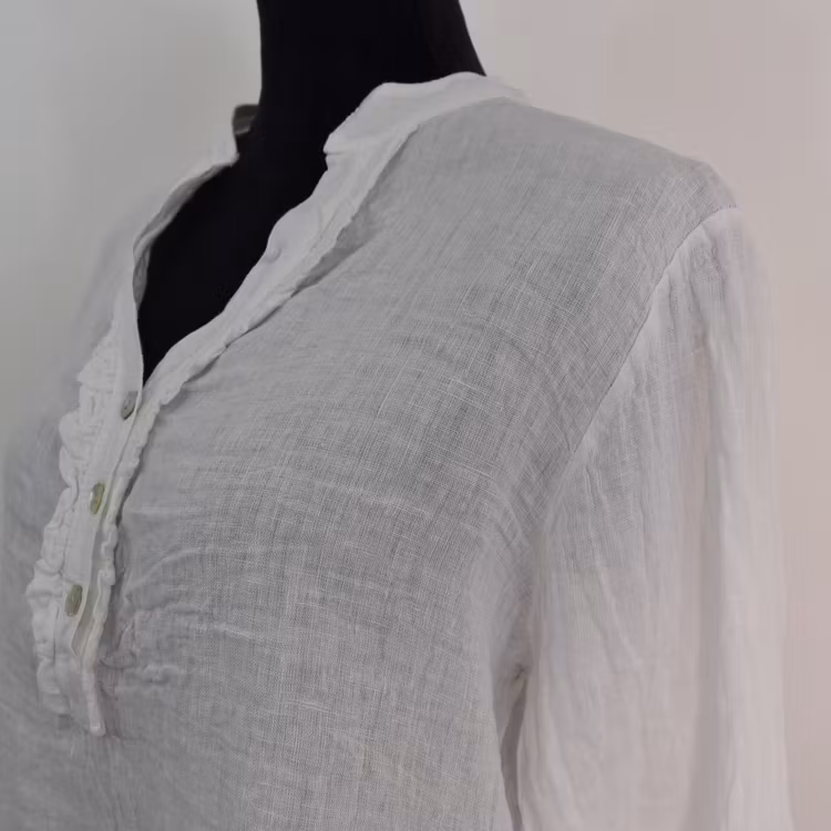 ANDRASORTERING Linneblus med Krås VIT