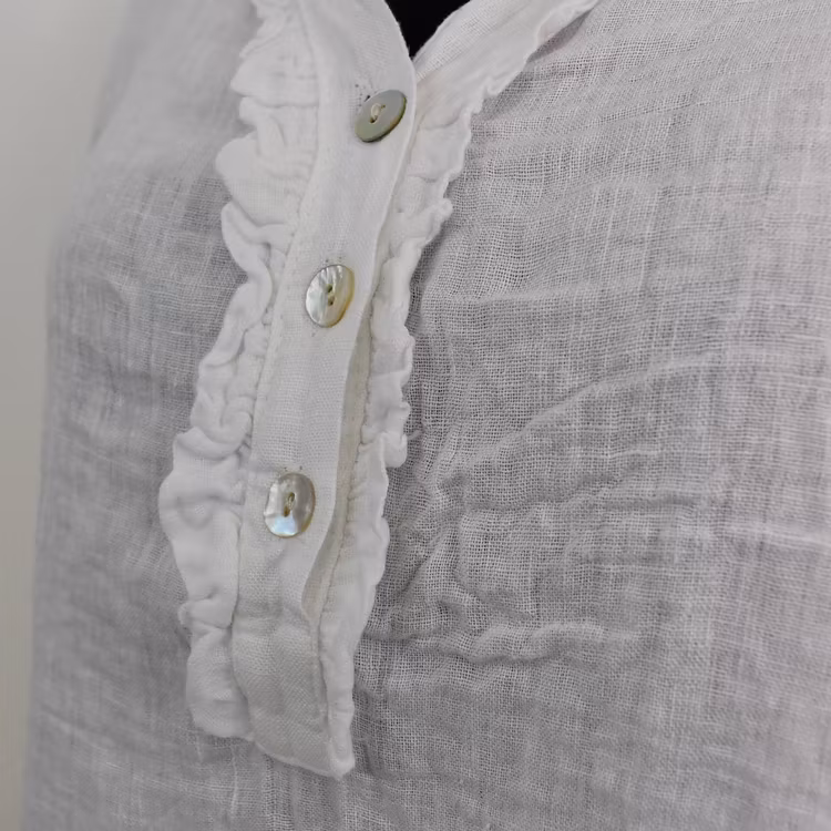 ANDRASORTERING Linneblus med Krås VIT