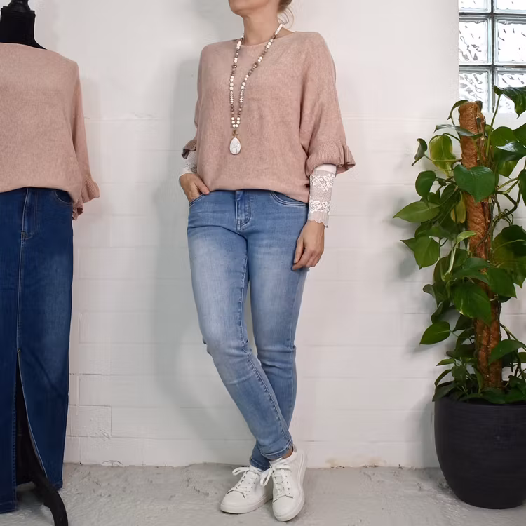 ANDRASORTERING Jeans med Gylf LJUS BLÅ Storlek M/38 - 3D Denim