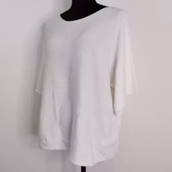 ANDRASORTERING Finstickad Ponchotröja Sia VIT - Marta du Chateau