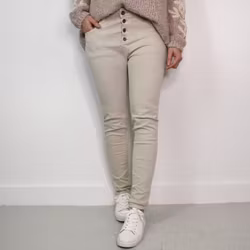 ANDRASORTERING Jeans med Knappar BEIGE CHIARO - 3D Denim