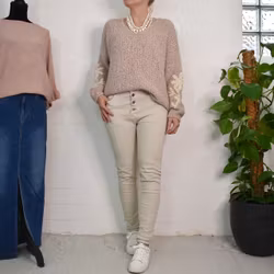 ANDRASORTERING Jeans med Knappar BEIGE CHIARO - 3D Denim