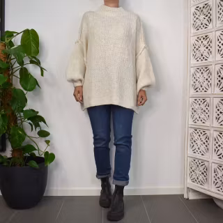 SECOND HAND! Stickad Tröja Over Sized ECRU