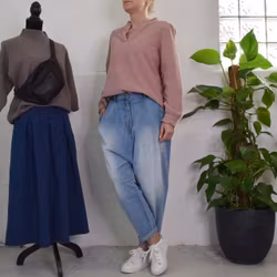 ANDRASORTERING Blus Morgana Cord OLD PINK L/XL - Marta du Chateau