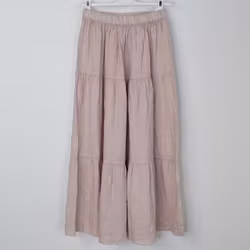 ANDRASORTERING Linnekjol med volanger ROSA