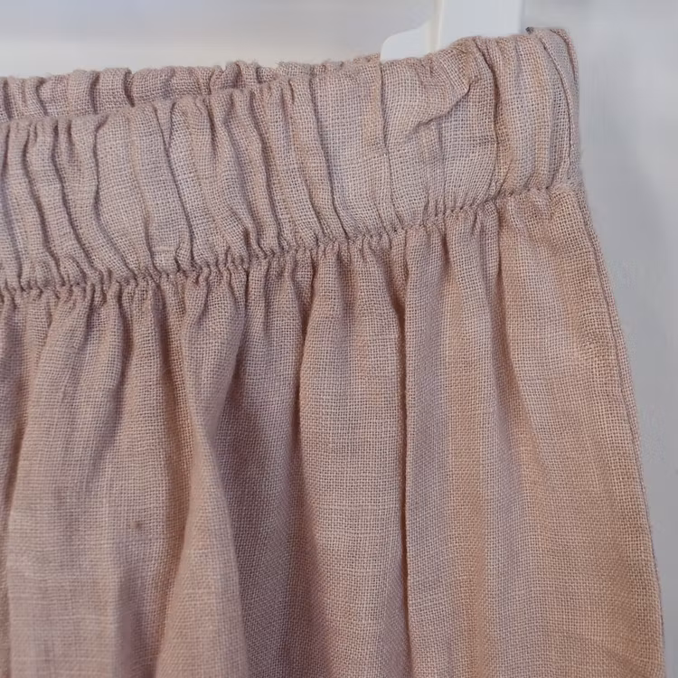 ANDRASORTERING Linnekjol med volanger ROSA