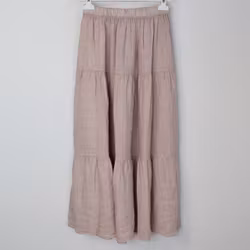 ANDRASORTERING Linnekjol med volanger ROSA