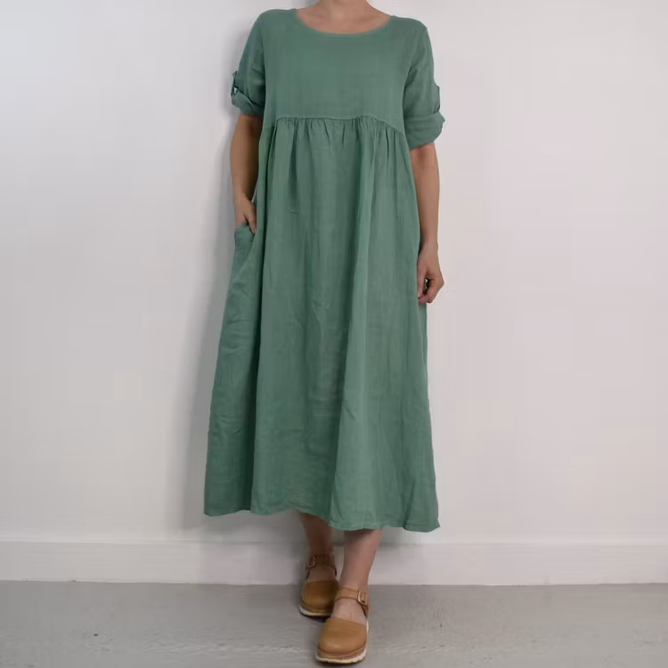 ANDRASORTERING Linneklänning med Fickor LAGO