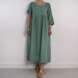 ANDRASORTERING Linneklänning med Fickor LAGO