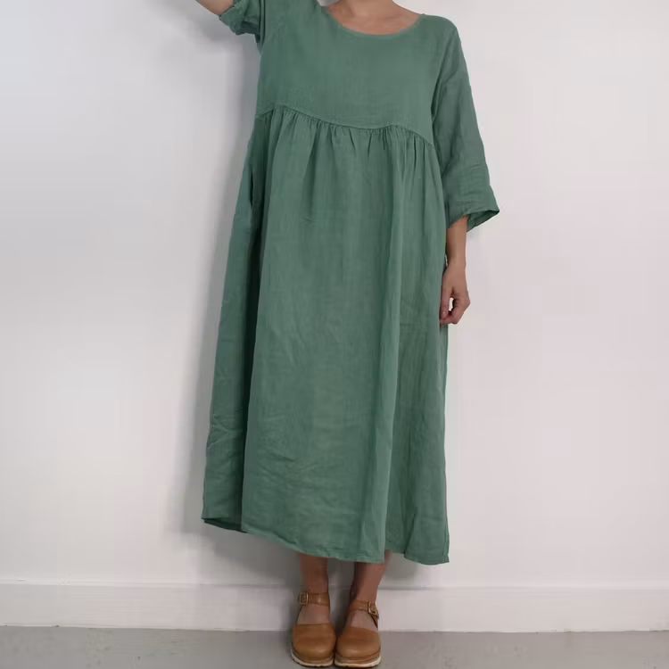 ANDRASORTERING Linneklänning med Fickor LAGO