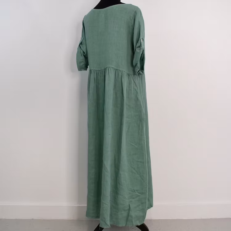 ANDRASORTERING Linneklänning med Fickor LAGO