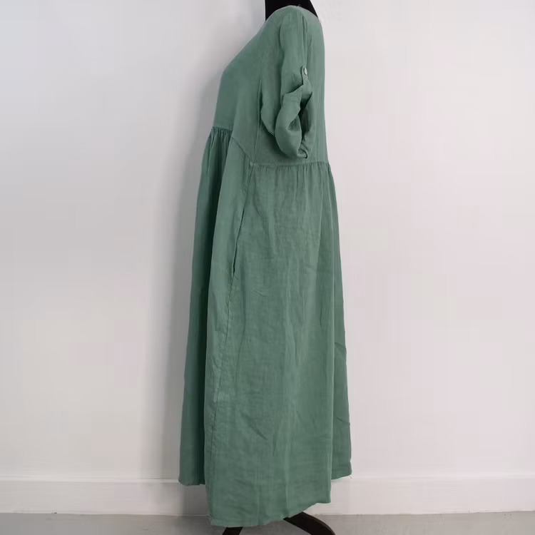 ANDRASORTERING Linneklänning med Fickor LAGO