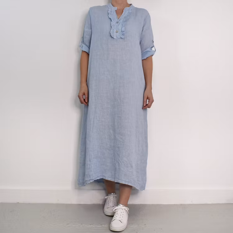 ANDRASORTERING Linneklänning Krås CIELO