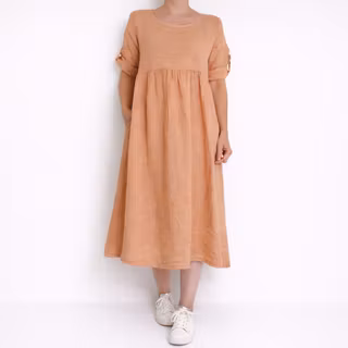 ANDRASORTERING Linneklänning med Fickor MIU MIU