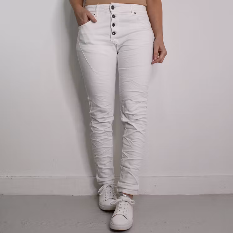 ANDRASORTERING Jeans med Knappar VIT - 3D Denim