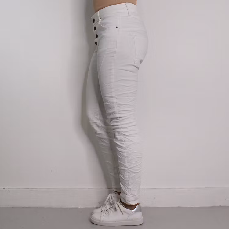 ANDRASORTERING Jeans med Knappar VIT - 3D Denim