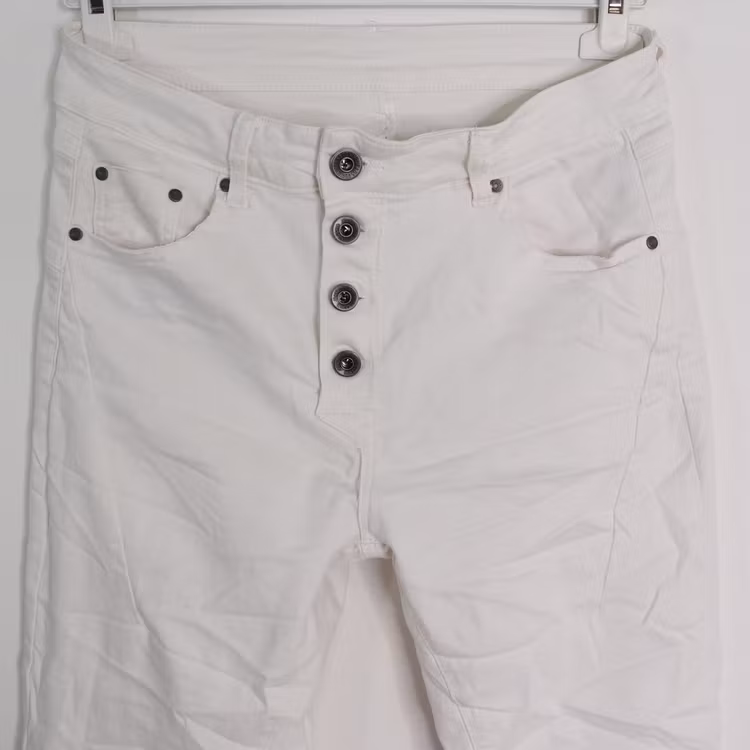 ANDRASORTERING Jeans med Knappar VIT - 3D Denim