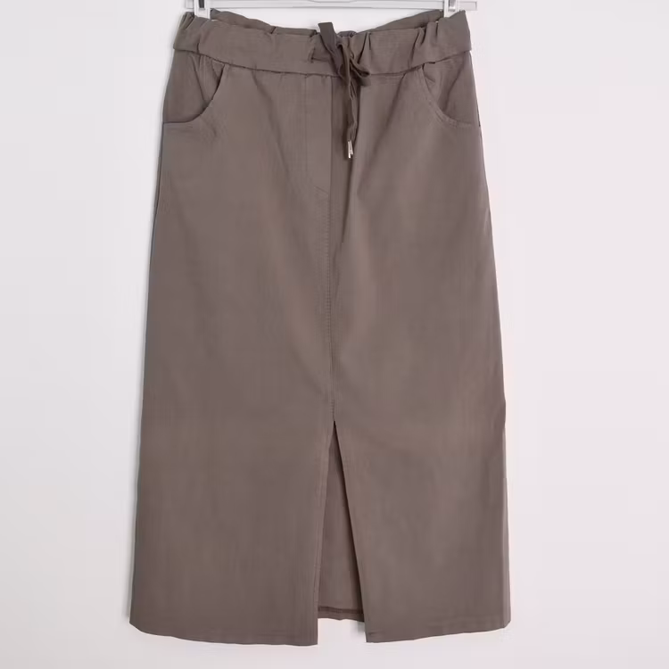 ANDRASORTERING Stretchig Kjol Märta TAUPE - Mix By Heart