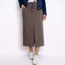 ANDRASORTERING Stretchig Kjol Märta TAUPE - Mix By Heart