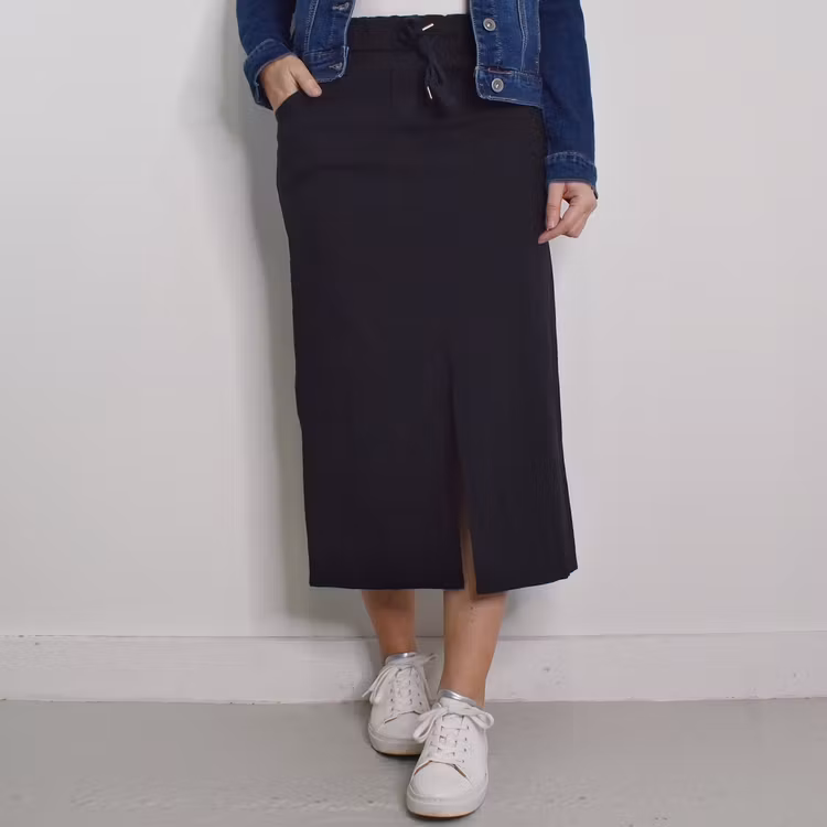 ANDRASORTERING Stretchig Kjol Märta SVART - Mix By Heart