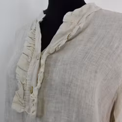 ANDRASORTERING Linneklänning Krås SABBIA