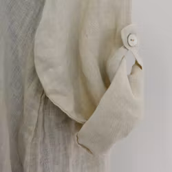 ANDRASORTERING Linneklänning Krås SABBIA