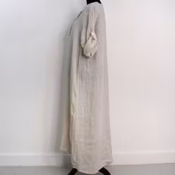 ANDRASORTERING Linneklänning Krås SABBIA