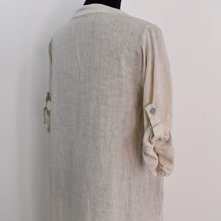 ANDRASORTERING Linneklänning Krås SABBIA