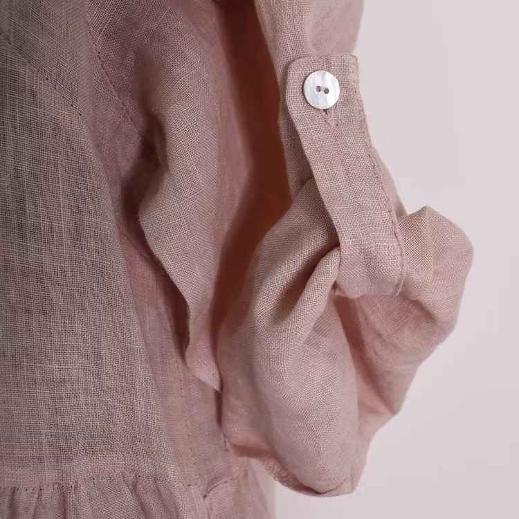 ANDRASORTERING Linneklänning Fickor ROSA